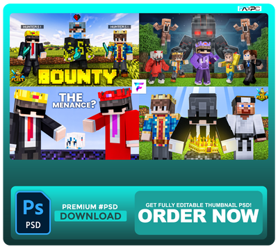 Minecraft Crazy_Thumbnails PSD!