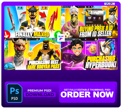 Free Fire Thumbnails-PSD!