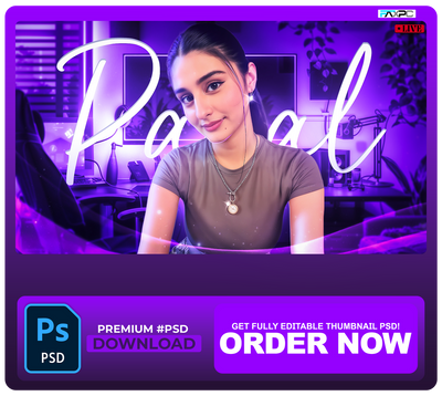 Payal_Gaming Live Thumbnail PSD!