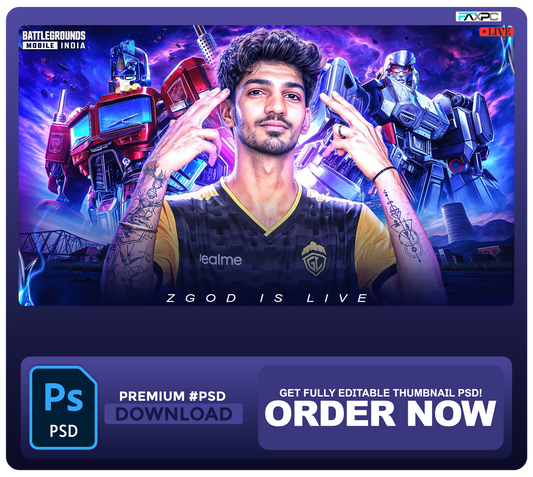 BGMI 3.9 UPDATE #ZGOD THUMBNAIL PSD!