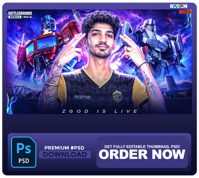 BGMI 3.9 UPDATE #ZGOD THUMBNAIL PSD!