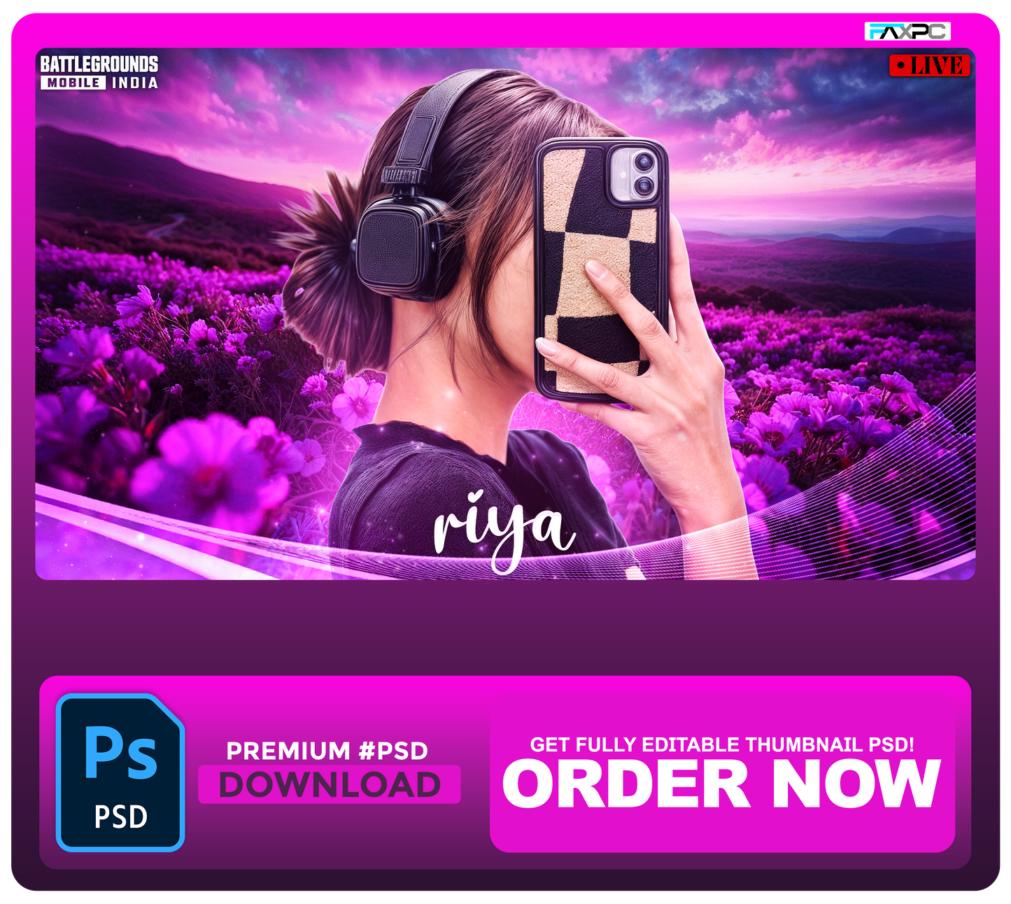 #BGMI IRL-RIYA THUMBNAIL