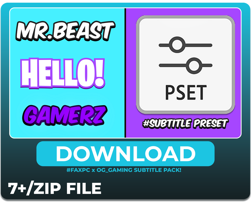 Gaming Subtitle_Presets!